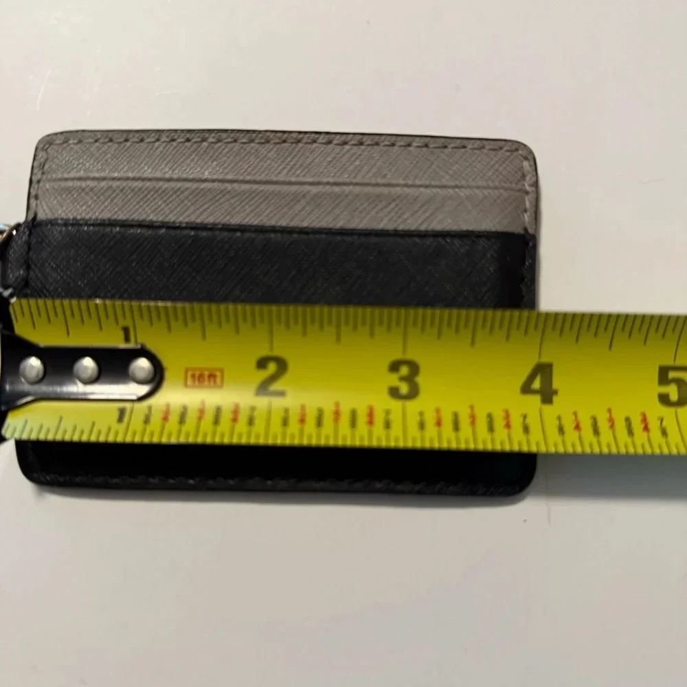 Michael Kors Black and Gray Card Holder with Chain